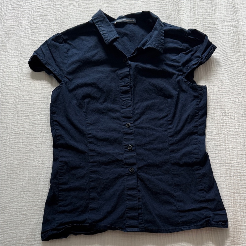 SOLD ON DEPOP Brandy Melville Navy Rue Top